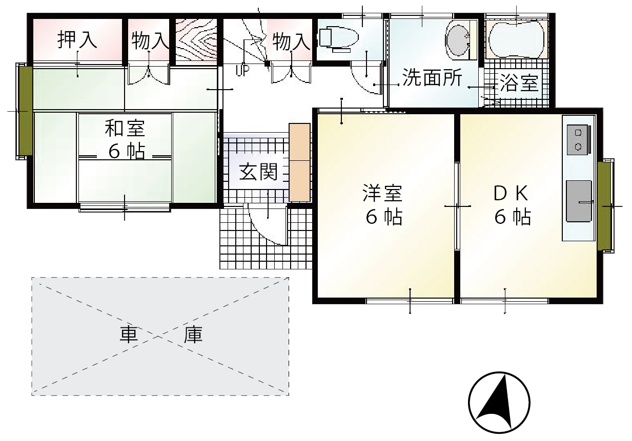 安行コンリフォ貸家　間取図1階
