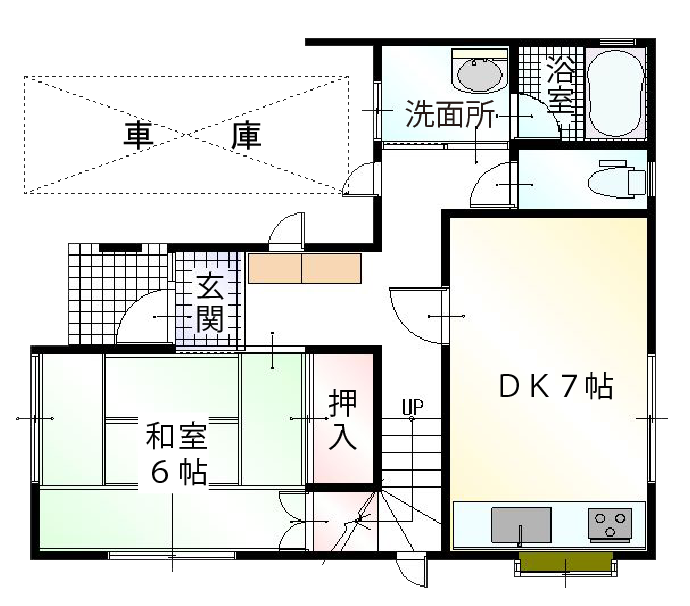 新堀3　間取図　1階