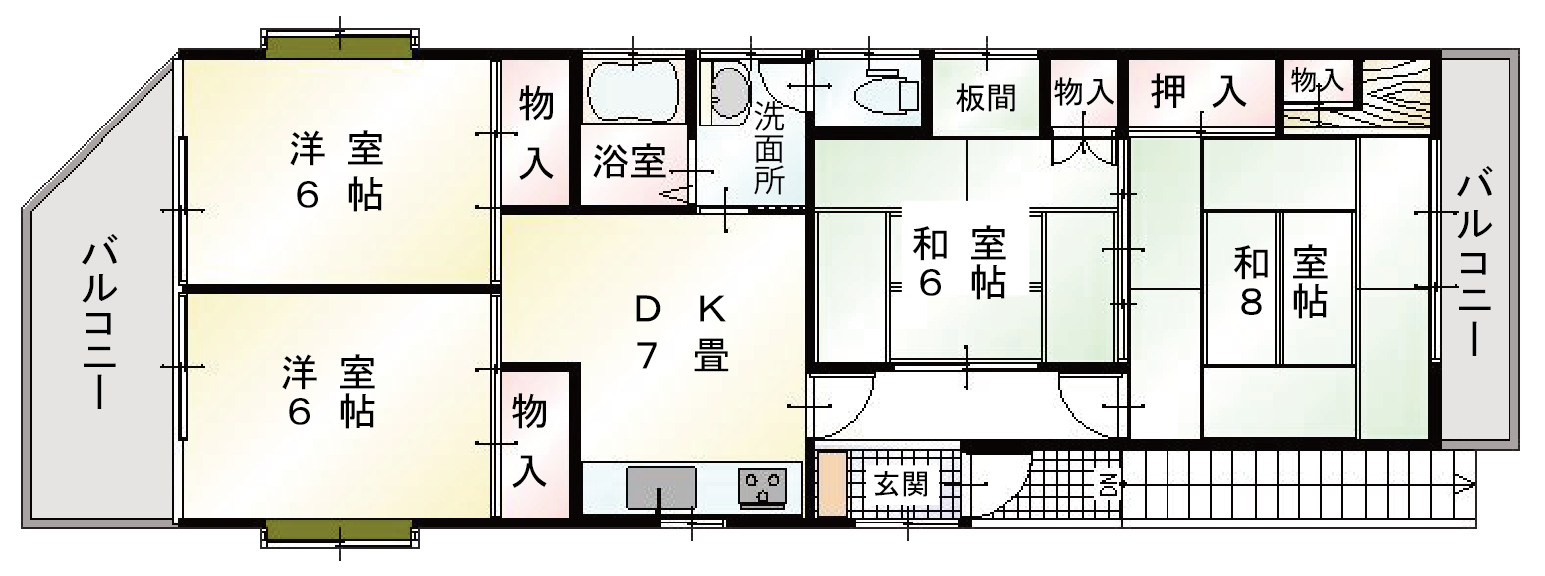 新堀ハウス　間取図2階